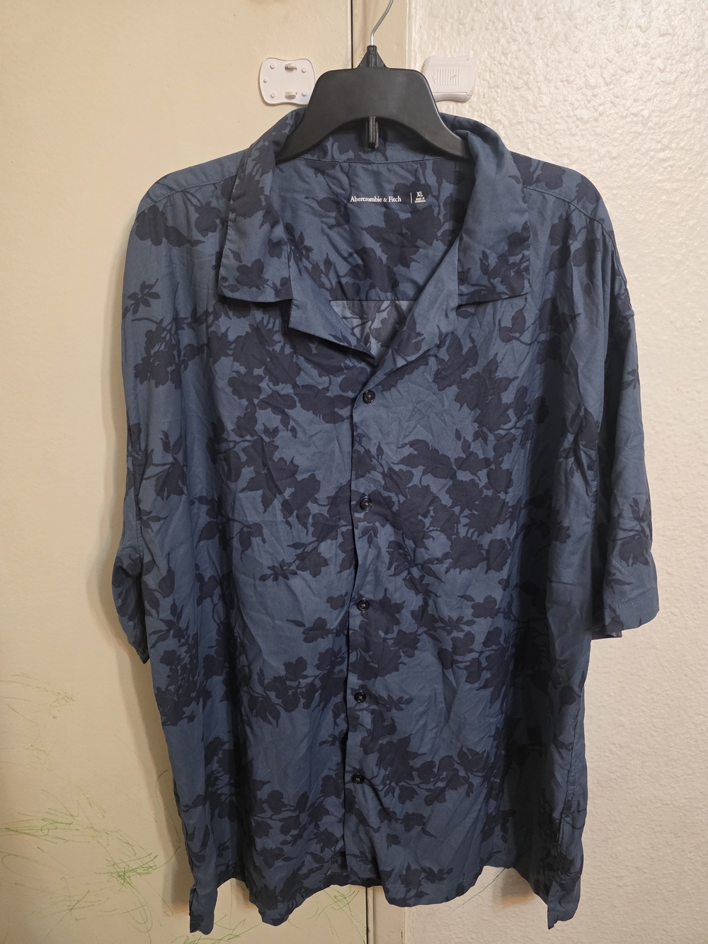 Abercrombie & Fitch Navy Camouflage Shirt Jacket